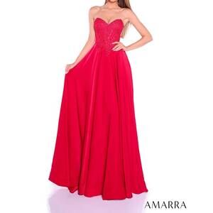 NEW AMARRA women's sweetheart neckline prom dress in red